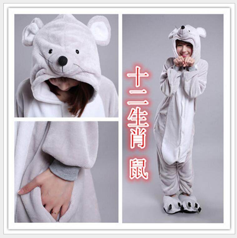 十二生肖老鼠卡通连体睡衣kigurumi情侣演出法兰绒加厚onesie男女,女士内衣/男士内衣/家居服,睡衣/家居服套装,淘宝优惠券,粉丝福利购,淘宝优惠卷