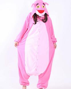 出口欧美onesie kigurumi粉红豹顽皮豹连体睡衣卡通动物情侣演出