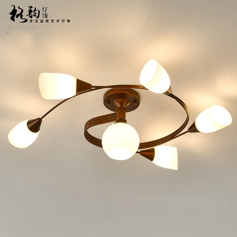 美式卧室灯现代简约吸顶灯乡村复古客厅灯房间餐厅书房灯具,家装灯饰光源,客厅吸顶灯,淘宝优惠券,粉丝福利购,淘宝优惠卷