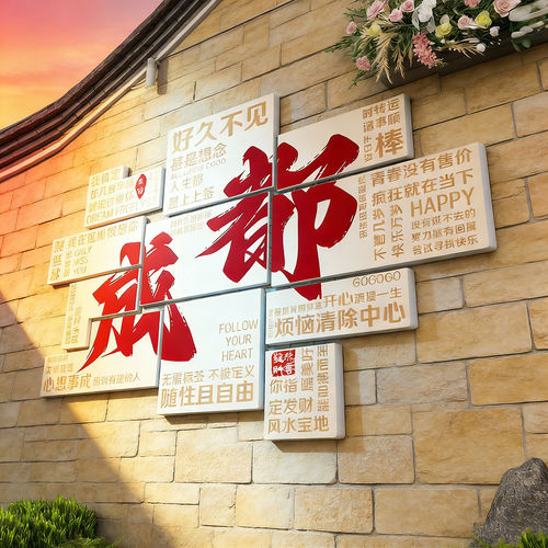网红打卡拍照区布置户外民宿小院互动墙贴奶茶咖啡馆背景氛围装饰