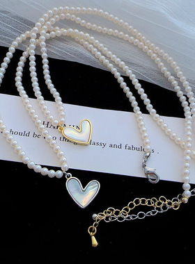 个性贝壳珍珠吊坠项链