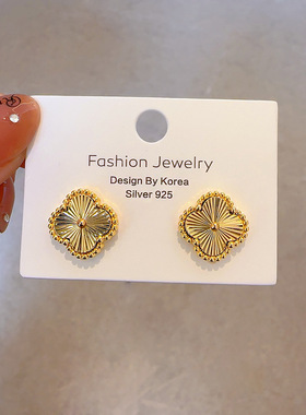 高级感耳钉轻奢925银针冷淡风