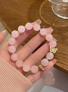 清新狐狸手串ins玉髓甜美