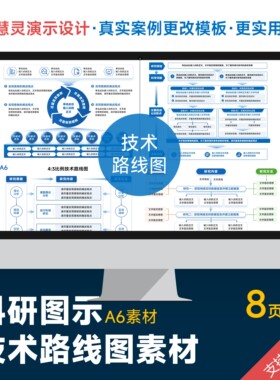 科研图示技术路线图素材PPT模板排版润色制作美化优化