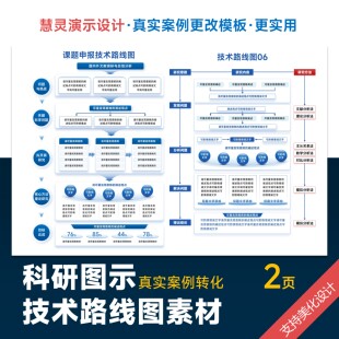 科研图示技术路线图素材美化排版润色制作排版