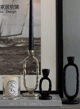 客厅酒店餐厅桌面蜡烛台装饰摆件