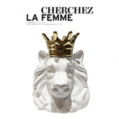 现代简约北欧风格 金色皇冠狮子头摆件陶瓷储物罐样板房售楼处饰品