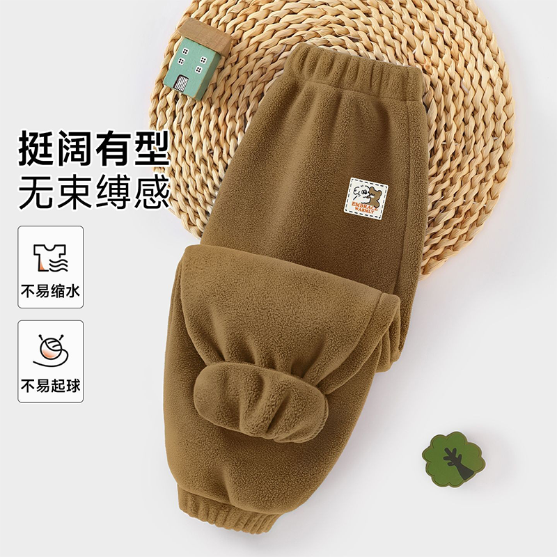 儿童奥粒绒长裤2025秋冬款男童女童加厚保暖裤子运动裤休闲长裤子