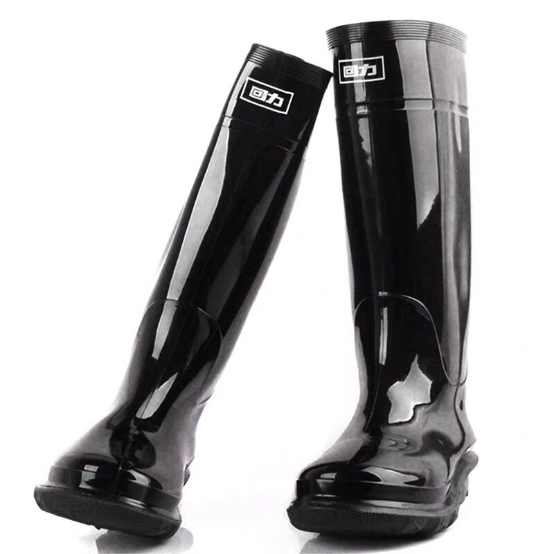 PULL BACK RAIN BOOTS MEN RAIN BOOTS SHORT TUBE HIGH TUBE TOP NON-SLIP WATERPROOF SHOES INDUSTRIAL AND MINING WATER BOOTS RUBBER SHOES UNISEX