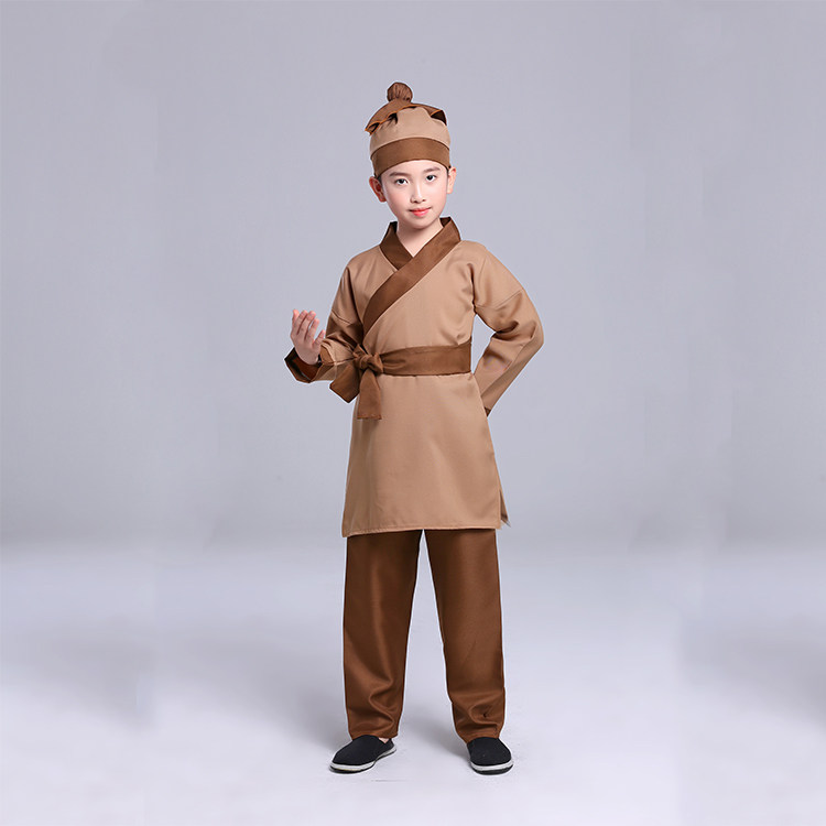 儿童古装汉服男童演出服古代武士