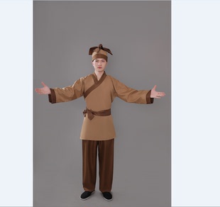 成人男女店小二茶馆掌柜饭店百姓服装服古装汉服武松水浒扮演服装