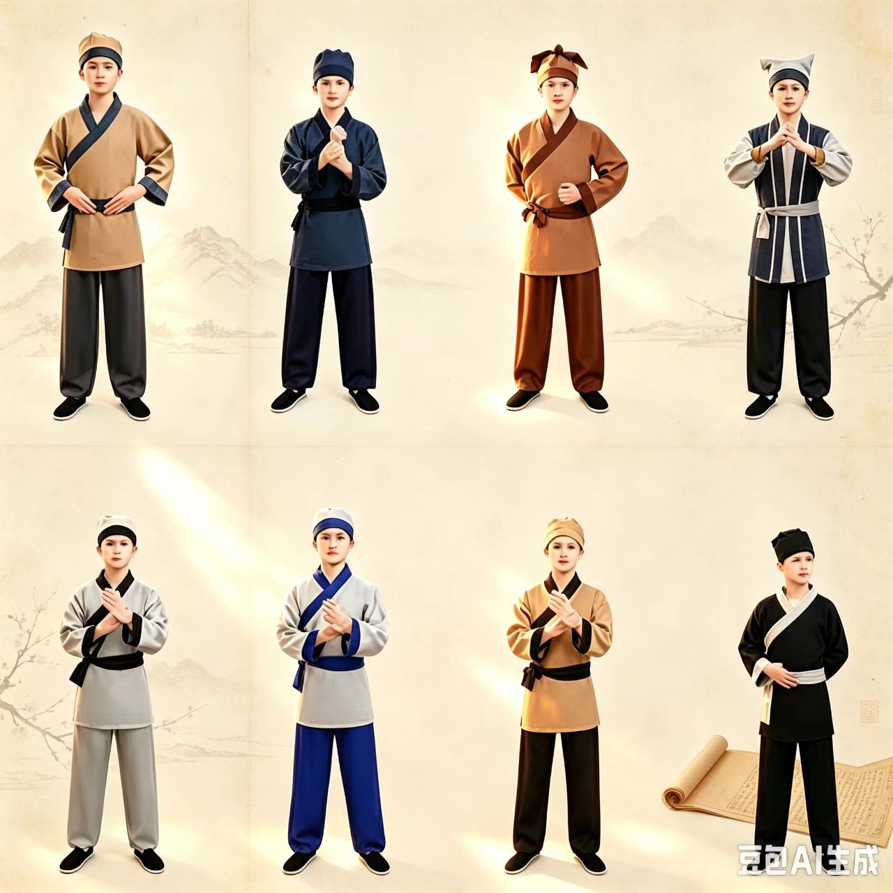 成人古装汉服古代经典店小二服套