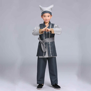 水浒打虎课本剧景阳冈儿童男演出武松中国风古装舞台话剧表演服装