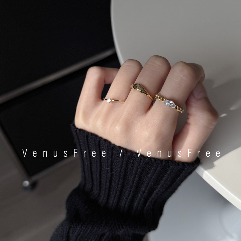 不褪色18k镀金多选好质感法式粗麻花钻极细小钻光面弧形戒指叠戴,饰品/流行首饰/时尚饰品新,戒指/指环,淘宝优惠券,粉丝福利购,淘宝优惠卷