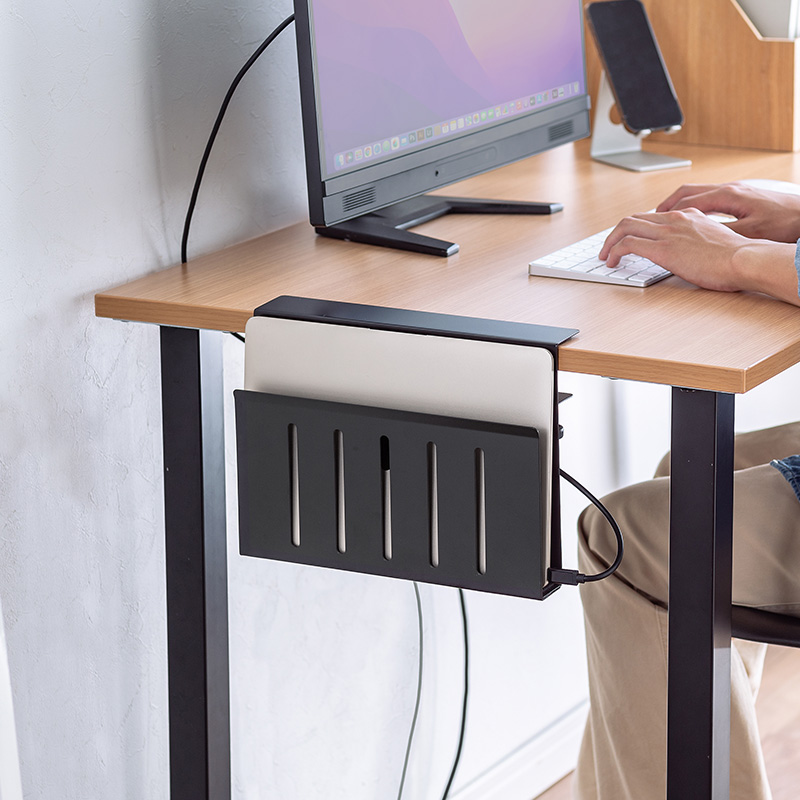 日本SANWA收纳架桌边文件收纳免打孔挂篮多功能办公收纳神器