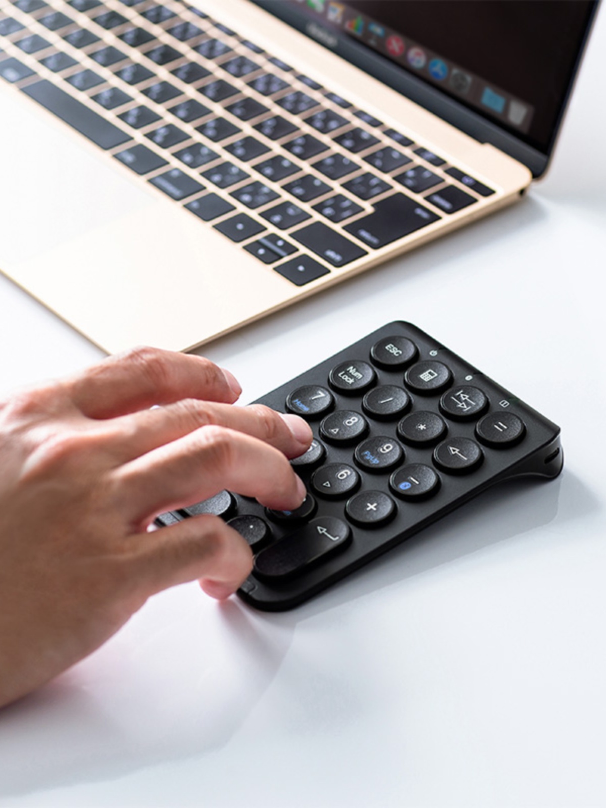 日本SANWA可充电蓝牙小键盘数字外接薄款便携财务会计无线键盘