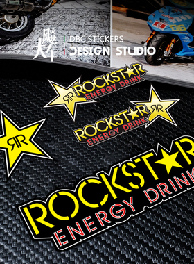 适用Rockstar 黄金特别版 动头盔 油箱摩托车贴纸装饰 防水贴花