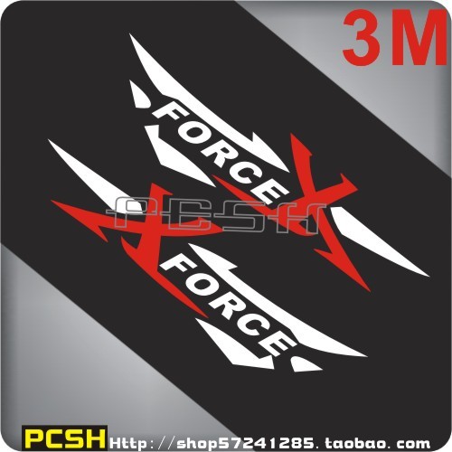 摩托车贴纸 反光车贴 个性雅马哈福喜 YAMAHA装饰车帖FORCE对帖
