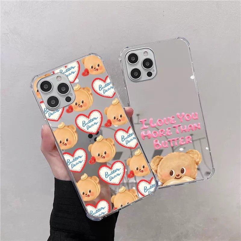 泰国Butterbear黄油小熊适用苹果15手机壳华为p60可爱opporeno8pro红米note9曼谷vivoy100网红mate60荣耀50se