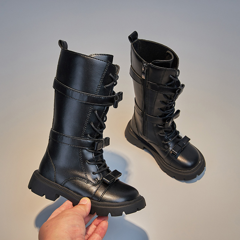 韩版时尚女童高筒长靴