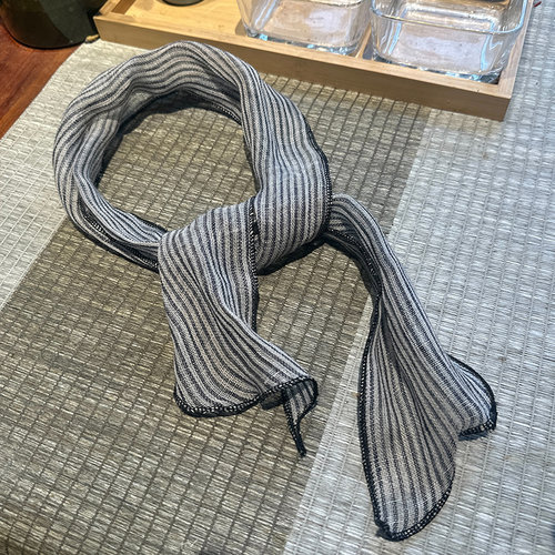 亚麻小围巾护颈装饰发带绑包带