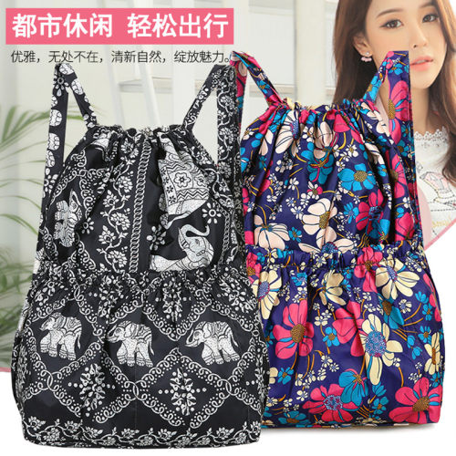 口袋双肩包女户外运动妈咪