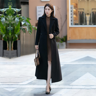 羊绒大衣女过膝2025秋冬新款长款加厚高级感修身超长毛呢外套显瘦