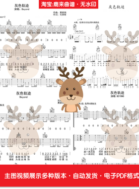 灰色轨迹-Beyond 吉他谱 指弹谱 共5个版本 电子格式