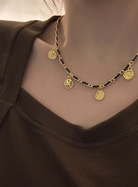 ins小众复古多元素吊坠项链