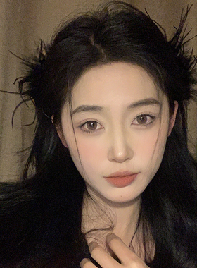 黑色羽毛发夹侧边夹发卡纯欲风发饰鸵鸟毛毛头饰毛绒夹子显发量多