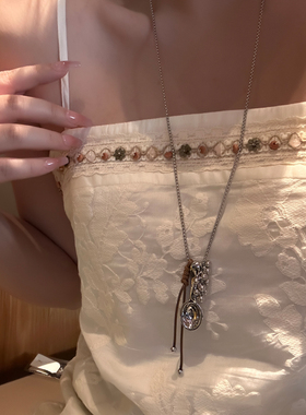 春夏个性长款金属勺子串珠项链