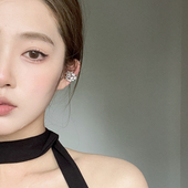 个性 独特不规则镂空镶钻耳夹精致轻奢高级感无耳洞耳骨夹闪钻耳饰