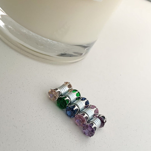 彩色闪钻磁吸耳蜗夹无耳洞耳骨夹