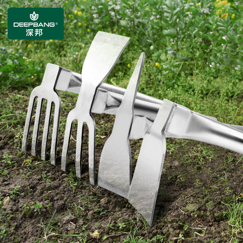 不锈钢两用锄头除草种菜园艺工具