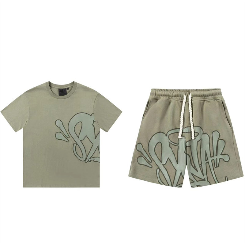 thumbnail for Beautiful Trend Syna World Street Hip-Hop Drill Style Foam Printed Loose Short-Sleeved T-Shirt Casual Shorts Suit