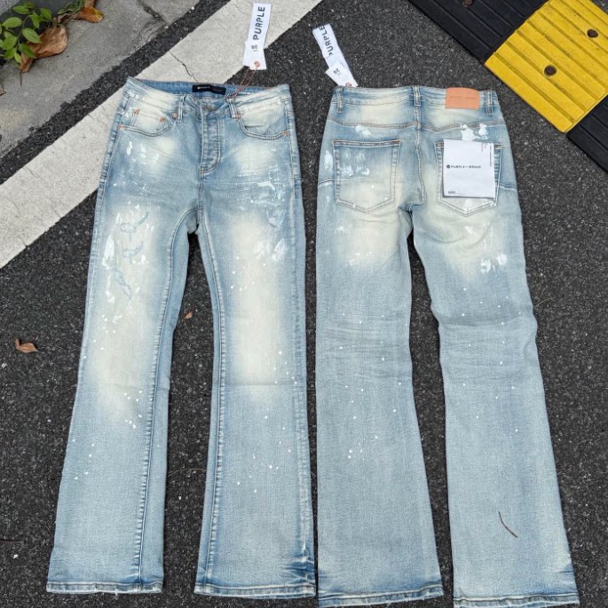 thumbnail for Meichao Spring and Autumn New Retro Splashed Ink Hole Hot Diamond Jeans High Street Washed Casual Trend Bootcut Pants Men