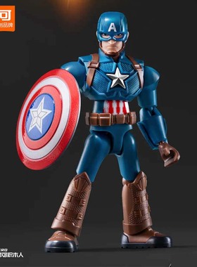 美国队长布鲁可积木漫威英雄群星版弹1弹一代钢铁侠模型黑豹灭霸