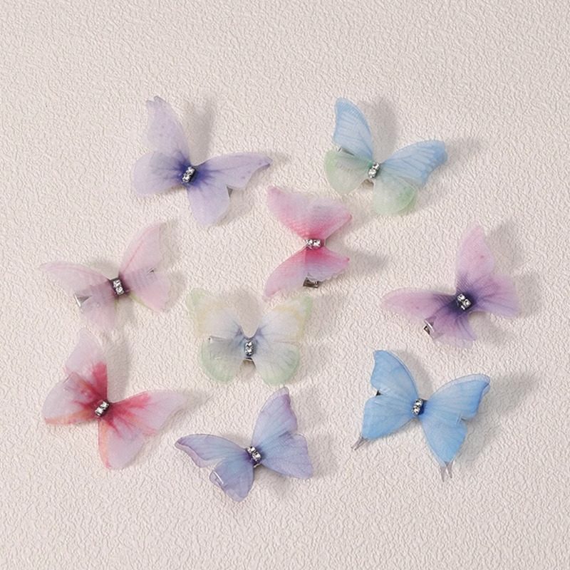 汉服配饰女渐变双层绢纱小蝴蝶发夹古风仙气古装头饰高级感边夹,饰品/流行首饰/时尚饰品新,民族风发饰,淘宝优惠券,粉丝福利购,淘宝优惠卷