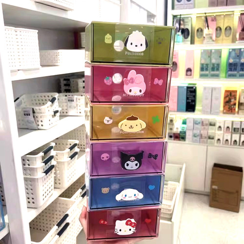 名创优品三丽鸥人偶把手单层抽屉