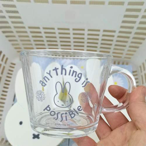 名创优品米菲系列玻璃手柄玻璃杯