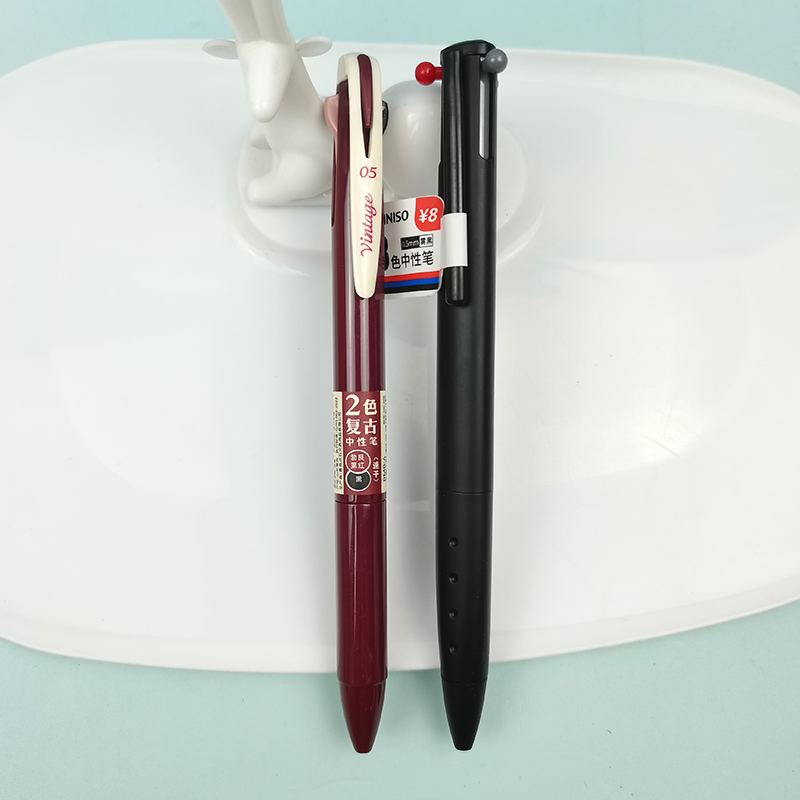 名创优品按动三帆三角三色中性笔