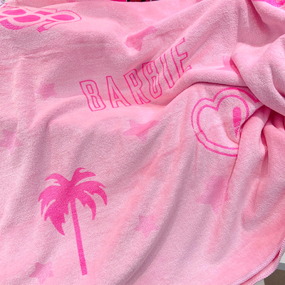 名创优品芭比系列纤维浴巾加大