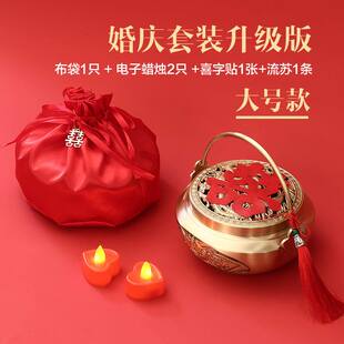 龙凤呈祥手炉非纯铜火炉结婚火铳脚炉子孙桶家用室内香炉旺夫炉