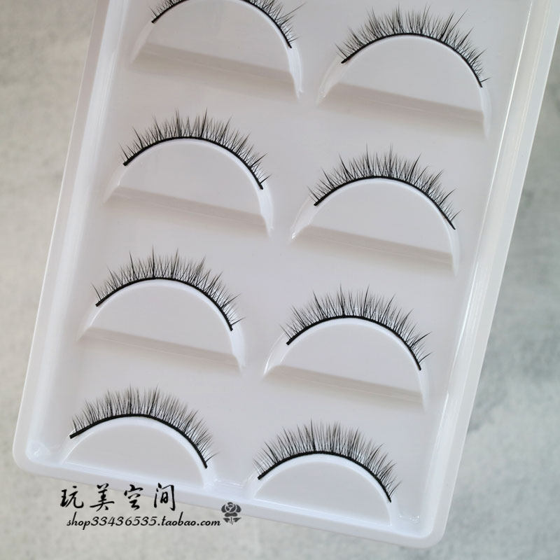 单眼皮内双小眼推荐自然短款硬黑梗假睫毛裸妆交叉磨尖逼真眼睫毛