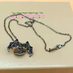 Titanium Black Batman Saturn Necklace-B8068