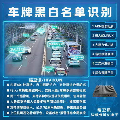铠卫讯AI分析盒子内置60+种算法