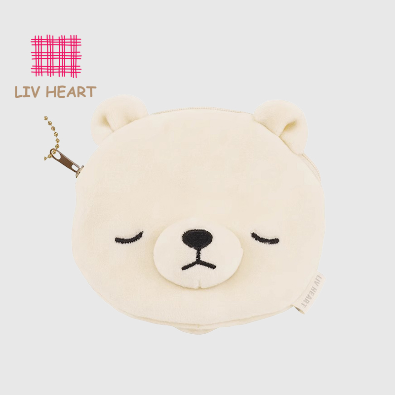 LIVHEART北极熊毛绒零钱包