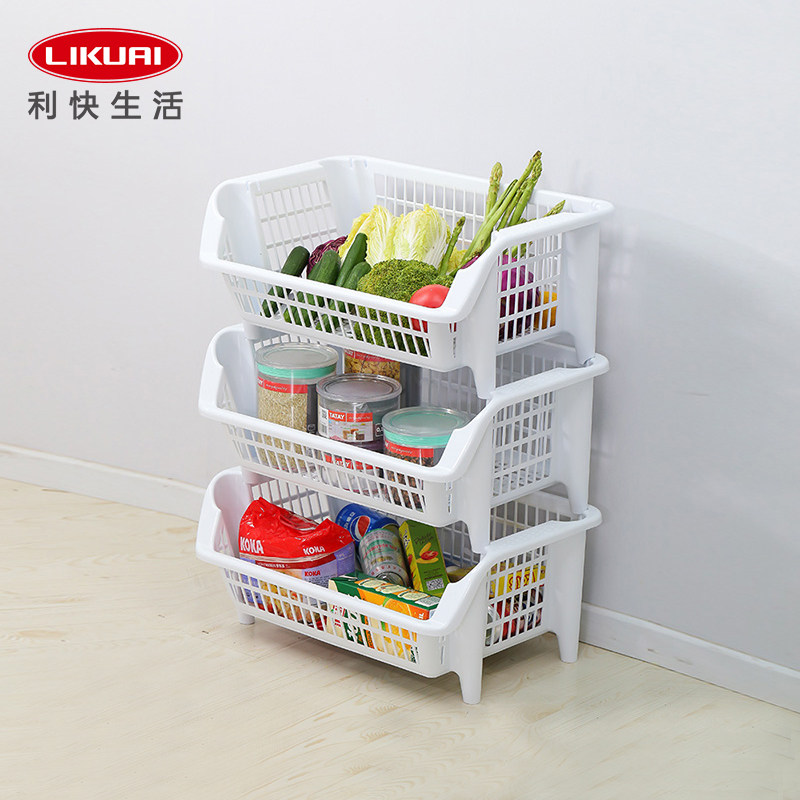 意大利进口蔬菜置物架厨房简易蔬菜水果收纳筐家用塑料整理架