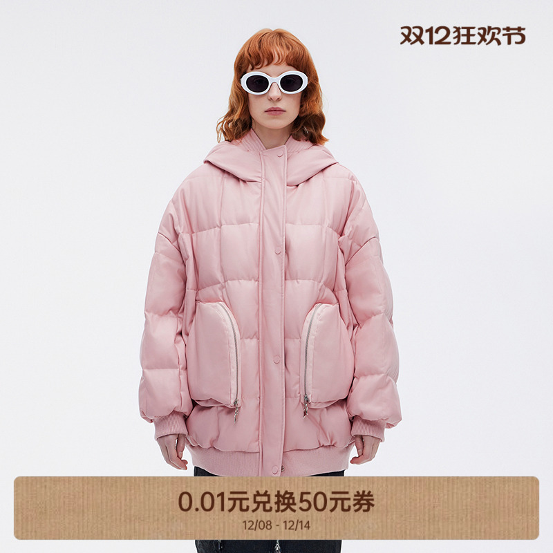 2024年羽绒拉链大口袋连帽