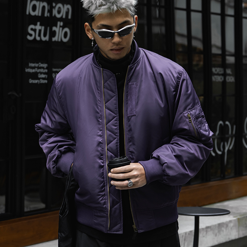 ATGM美式MA-1飞行夹克棉服紫色